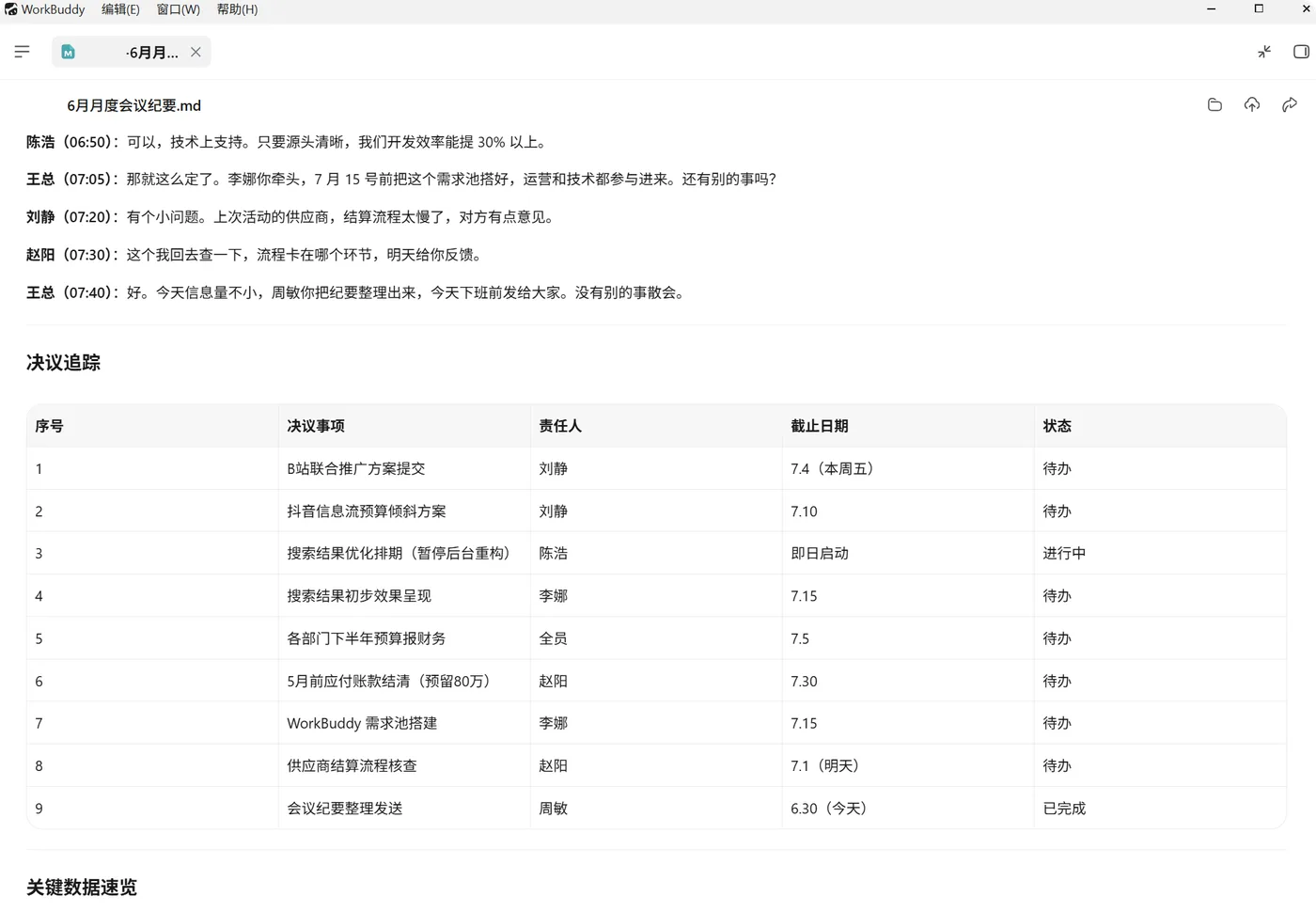 会议纪要